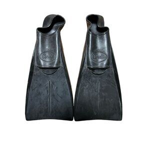Vintage Dacor‎ Corda Scuba Fins Size 11-12 Black Rubber Scuba Fins Italy Beach